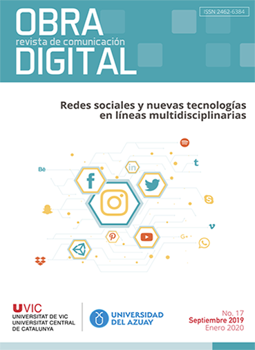 					Ver Núm. 17 (2019): Redes sociales y nuevas tecnologías en  líneas multidisciplinarias
				