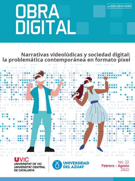 					Ver Núm. 22 (2022): Narrativas videolúdicas y sociedad digital: la problemática contemporánea en formato píxel
				